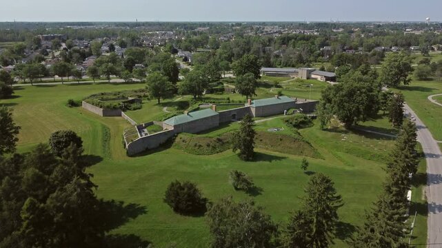 Old Fort Erie, a National Historic Site of Canada located in Fort Erie, Ontario, Canada. A British fort built after the French and Indian war, and battlefield site of battles of 1812.