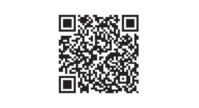 Scan QR code icon. Fake template of qr code, fake qr code mockup
