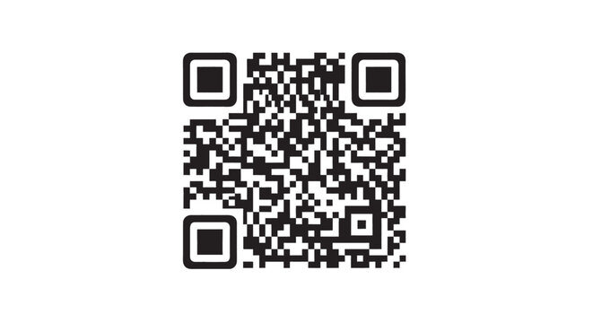 Scan QR code icon. Fake template of qr code, fake qr code mockup