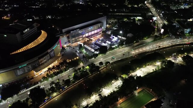 drone view grand city surabaya