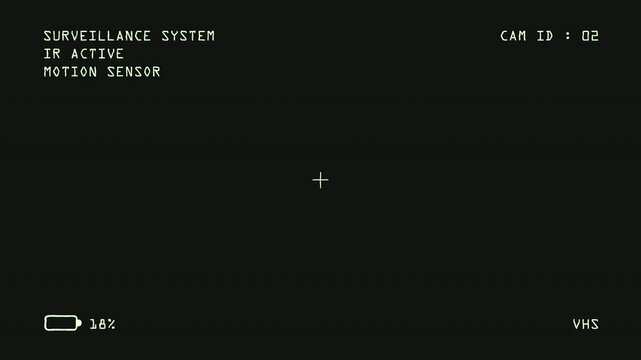 Night Surveillance System Interface with IR Active Status and Motion Sensor Monitoring Display for Security Camera Control Screen