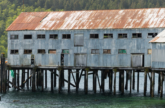 Canada, BC, Alert Bay.  Namgis Netloft formerly the first nations cannery