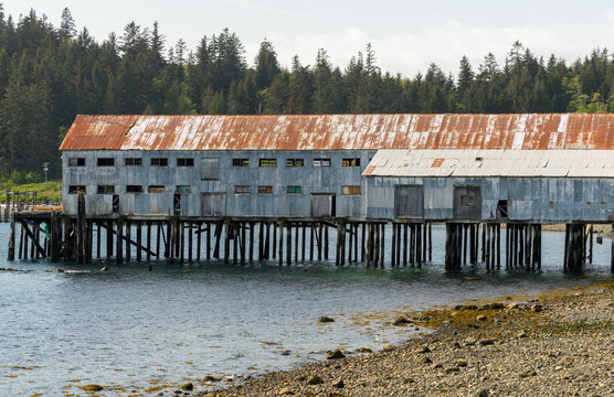 Canada, BC, Alert Bay.  Namgis Netloft formerly the first nations cannery