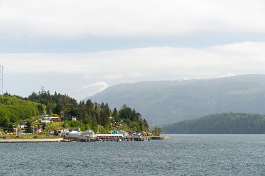 Canada, BC, Alert Bay.  Remote BC first nations village on the Johnstone Strait between Vancouver Island and the Mainland of BC.
