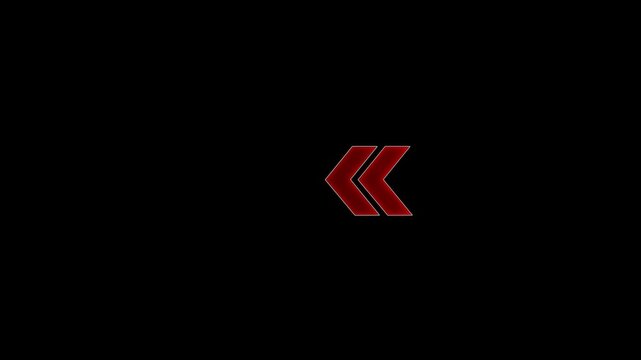 Double red arrow symbol pointing right on black background double arrow right pointing arrow