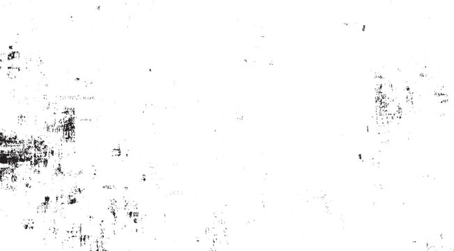 Black ink splatters and smudges on a white textured background