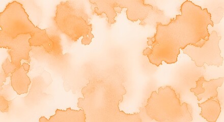 Obraz premium Soft Orange Watercolor Stains On White Paper Subtle Abstract Texture Background