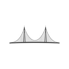 Obraz premium Modern suspension bridge architecture design, a symbol of connection and engineering marvels