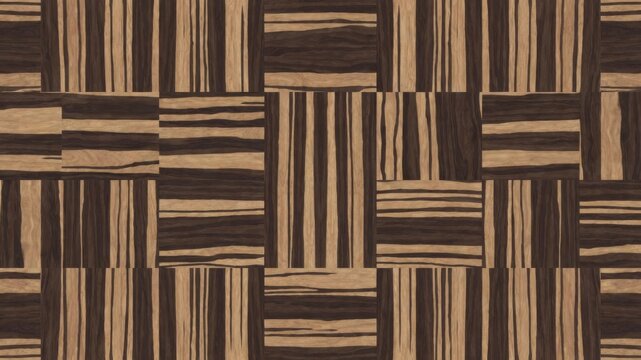 Seamless Zebrano Wood Pattern with Bold Striped Alternating Lines