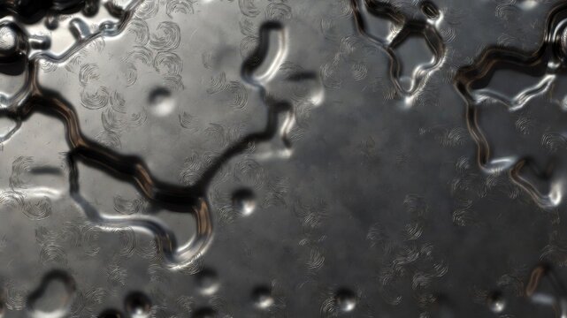 Seamless PBR Texture of Frozen Liquid Metal Surface with Natural Imperfections