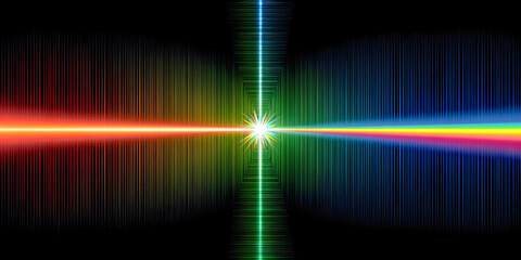 Fototapeta premium Abstract Light Diffraction Spectrum, ai generated