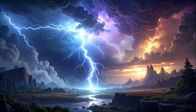 雷鳴の残響：嵐が去りゆく静寂