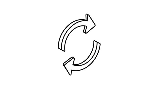 Recycle Arrows Symbol, Refresh, Repeat, Circular Motion, Loop Icon