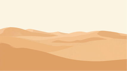 Desert landscape background. Illustration of a desert landscape. Desert dunes.  © shazam