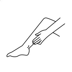 Obraz premium Leg massage therapy icon脚のマッサージ・フットマッサージアイコン