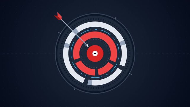 Animated target with arrows hitting.