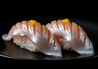 繊細な春子鯛の握り寿司