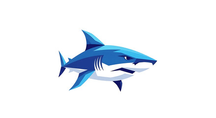Fototapeta premium A blue shark swimming in ocean waters.