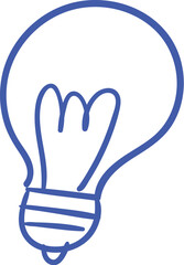 Obraz premium Hand-drawn Light Bulb Idea Concept