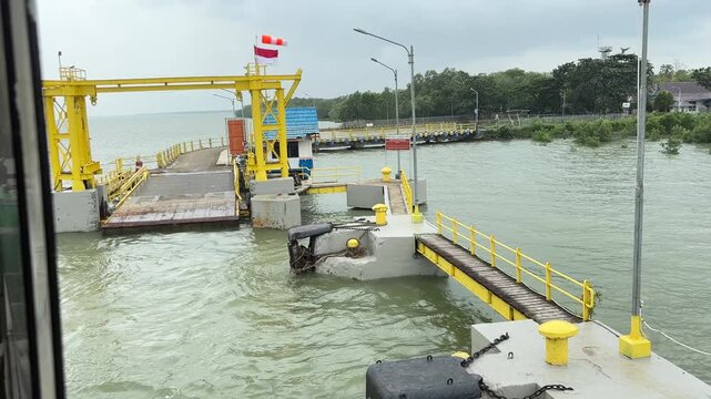 Movement of ferry crossings that will dock at the port.