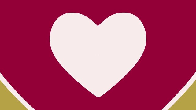 Heart Symbol on Red Background.