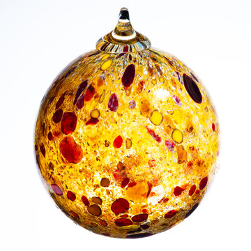 Earthy Hand Blown Glass Christmas Ornament