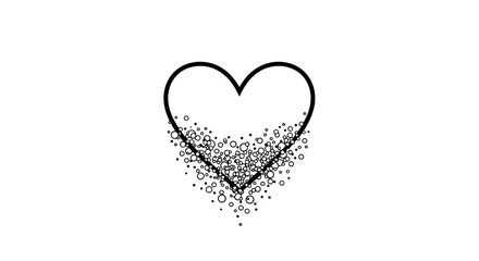 Obraz premium Abstract Heart Shape with Bubbles - Love, Romance, Valentine's Day Concept