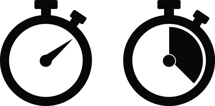 Black and white digital stopwatch showing timing indicators