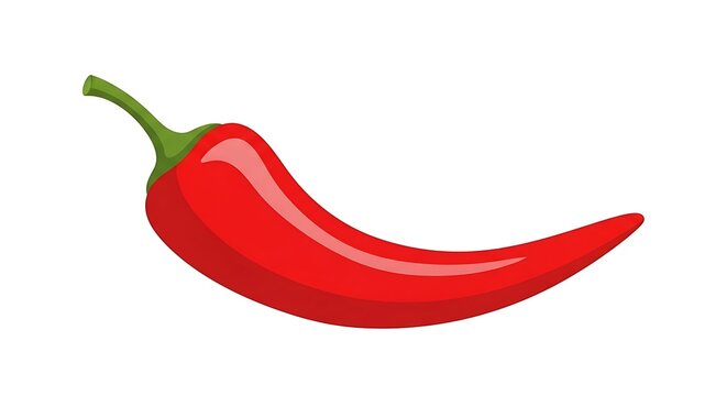 Red hot chili pepper illustration.