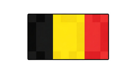 The flag of Belgium with black, yellow, and red colors on a