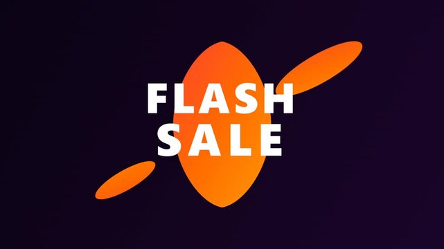 Flash sale advertising logo animation.