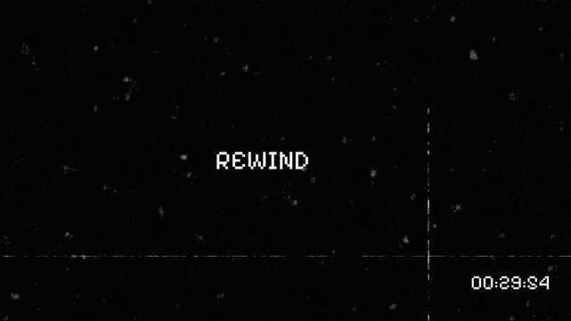 Old vhs rewind icon looping, VHS video tape rewind icon, overlay footage, alpha channel, 4k video