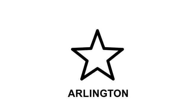 Arlington Texas Star Logo Icon - Simple Outline Graphic