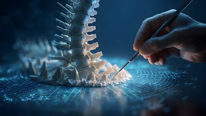 Patient descending curb using crutch and orthopedic boot with a companion assisting, urban mobility and pedestrian safety moment captured