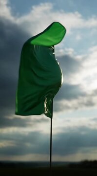 Green Flag National Symbol Animation