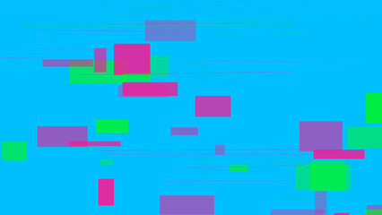 Obraz premium Cyan Purple Pixel Glitch Abstract Background