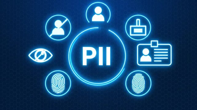 PII Personally Identifiable Information concept. 4k video