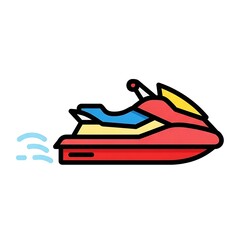 Colorful Jet Ski Water Sports.