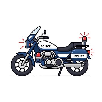 Police Motorcycle Emergency Vehicle.