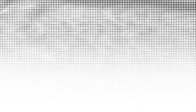 Abstract monochrome star halftone pattern background with smooth gradient fade effect. Modern dotted star texture for graphic design, posters, web layouts, branding, overlays, and creative templates.

