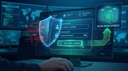 Secure Online Database Login Interface