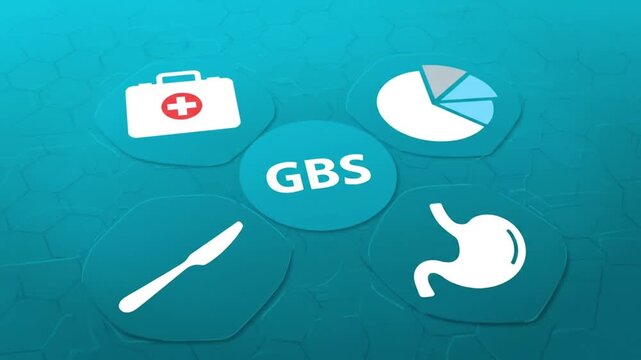 GBS acronym.GBS (Group B Streptococcus) is a bacterial pathogen leading to neonatal infections. 4k video