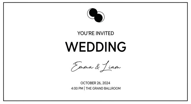 Elegant Wedding Invitation for Emma and Liam 4.
