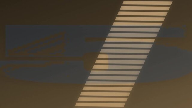 A blue and gold colorful countdown timer sequences from ten to one against a dark background