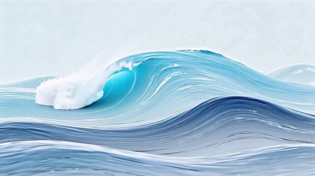 Blue wave patterns in flowing lines