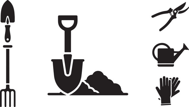 Gardening tools and equipment for yard work and landscaping projects