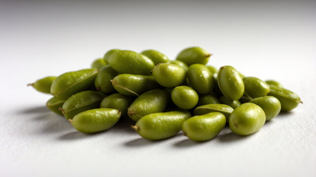 peas on a white background