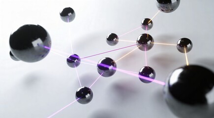 Autonomous AI Workforce Visualization &ndash; Agentic Spheres & Floating Business Workflow Flowcharts for Corporate B2B