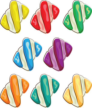 hand drawn candy marker doodle style
