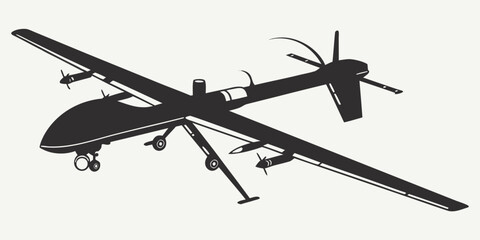 a large drone with propellers and wings Vector © Hemal